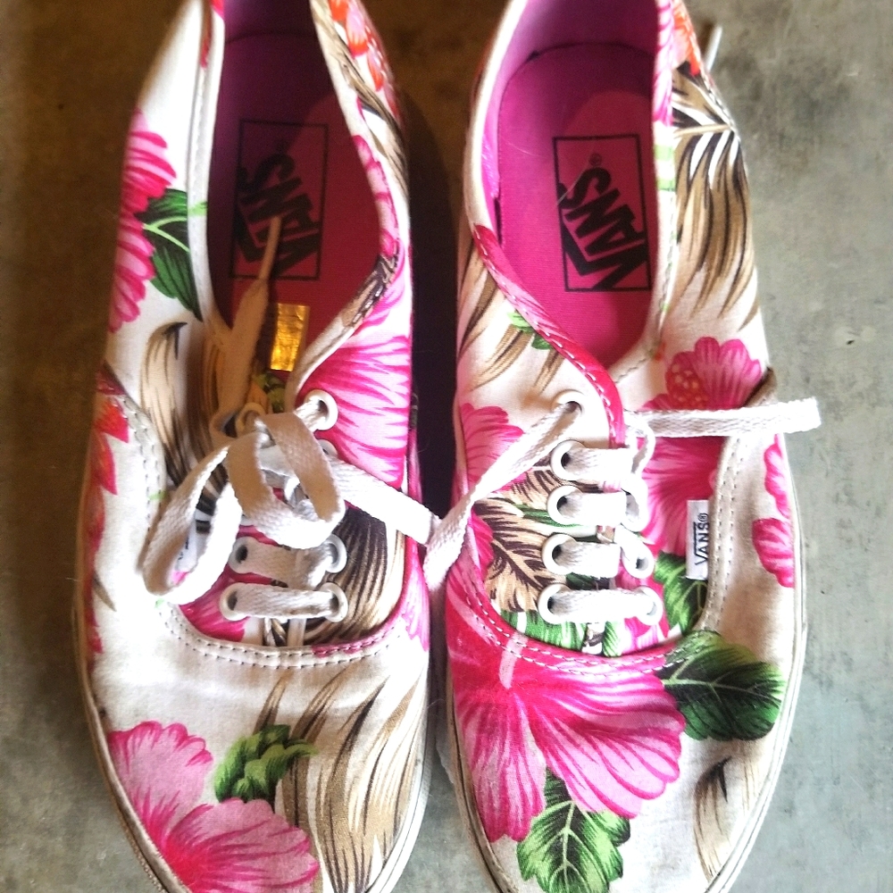 Vans floral shoes and WW shoes